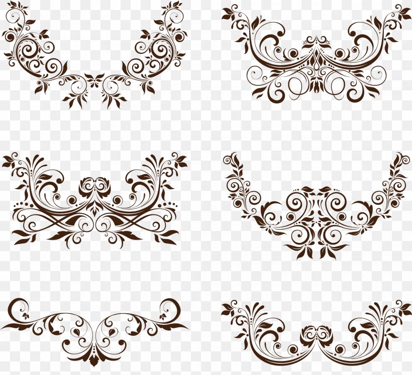Ornament Euclidean Vector, PNG, 2075x1892px, Floral Ornament, Art, Black And White, Body Jewelry, Decorative Arts Download Free