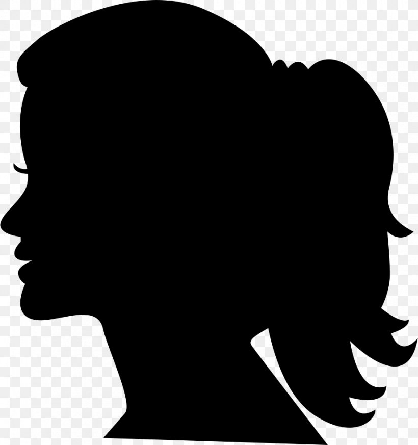 Silhouette Woman Clip Art, PNG, 920x980px, Silhouette, Black, Black And White, Black Hair, Cheek Download Free