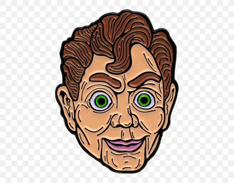 Slappy The Dummy Goosebumps Lapel Pin Horror R. L. Stine, PNG, 436x639px, Slappy The Dummy, Art, Character, Cheek, Clothing Download Free