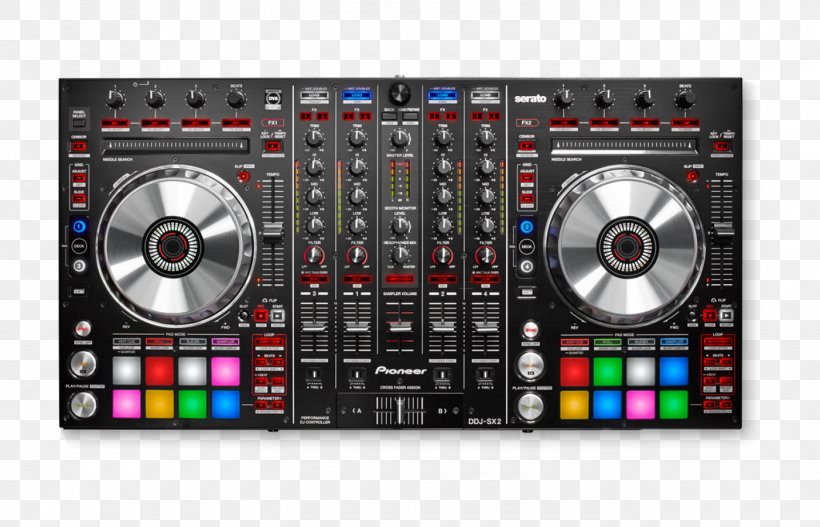 DJ Controller Pioneer DDJ-SX2 Pioneer DJ Disc Jockey DJ Mixer, PNG, 1400x900px, Watercolor, Cartoon, Flower, Frame, Heart Download Free