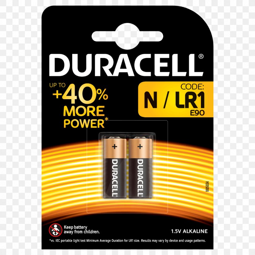 Duracell Alkaline Battery N Battery A23 Battery AA Battery, PNG, 1000x1000px, Duracell, A23 Battery, Aa Battery, Aaa Battery, Alkaline Battery Download Free