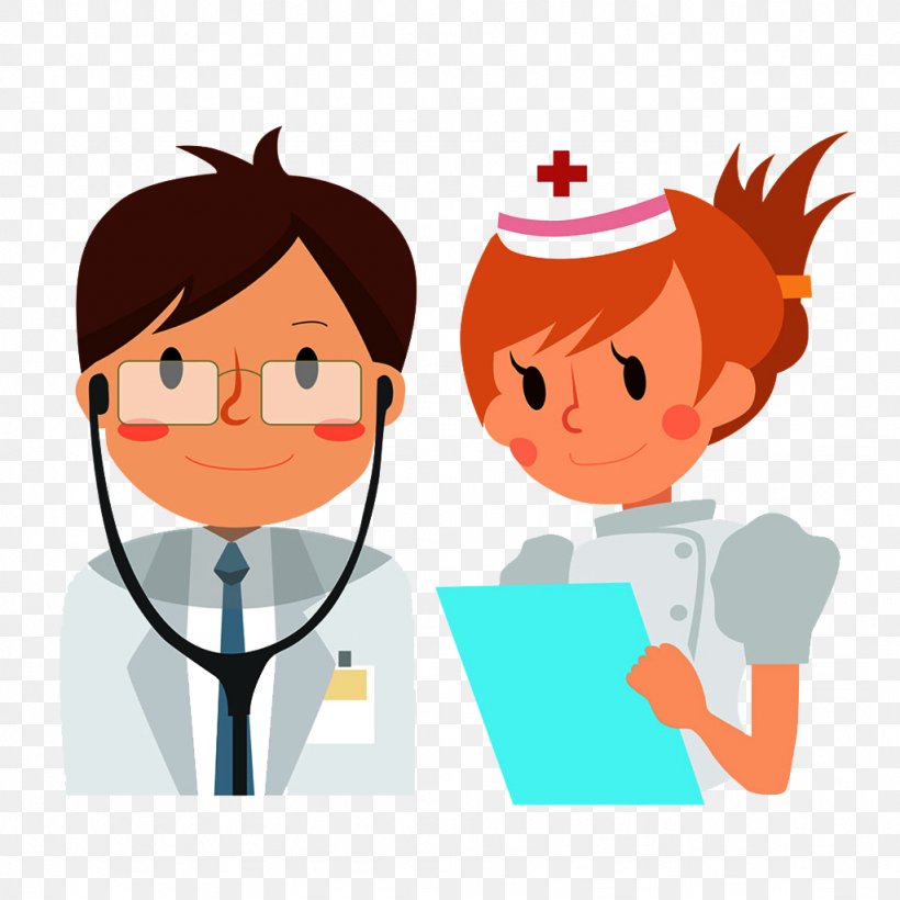 Nurse Physician Cartoon Hospital, PNG, 1024x1024px, Watercolor, Cartoon, Flower, Frame, Heart Download Free