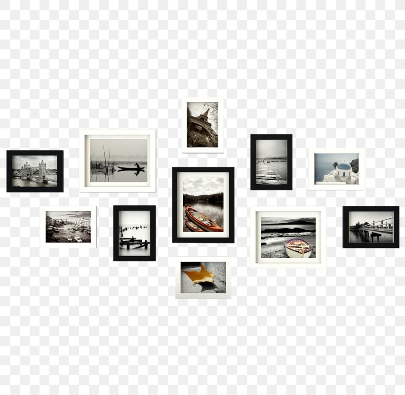 Picture Frames Photography Black And White Image, PNG, 800x800px, Picture Frames, Bed Frame, Black And White, Collage, Decorative Arts Download Free