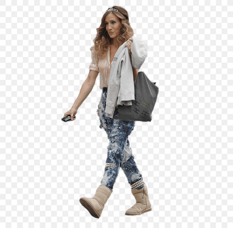 Sarah Jessica Parker Jeans Shoulder Outerwear Shoe, PNG, 500x800px, Sarah Jessica Parker, Costume, Fashion Model, Fur, Jeans Download Free