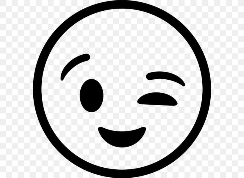 Smiley Wink Emoji Emoticon Rubber Stamp, PNG, 600x599px, Smiley, Area, Black And White, Emoji, Emoticon Download Free