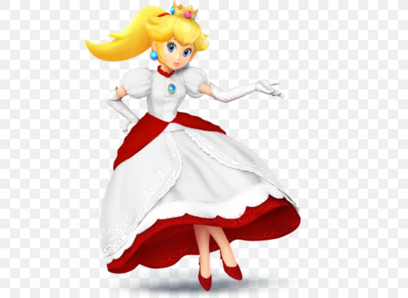 Super Princess Peach Super Smash Bros. For Nintendo 3DS And Wii U Mario Rosalina, PNG, 600x600px, Princess Peach, Costume, Doll, Fictional Character, Figurine Download Free