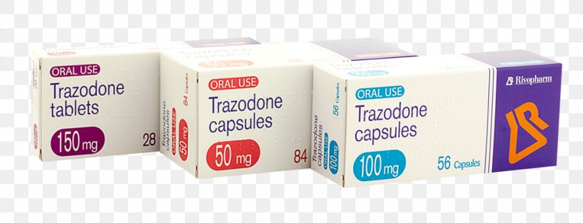 Trazodone Pharmaceutical Drug Antidepressant Dose Insomnia, PNG, 1000x385px, Trazodone, Adverse Effect, Antidepressant, Brand, Carton Download Free