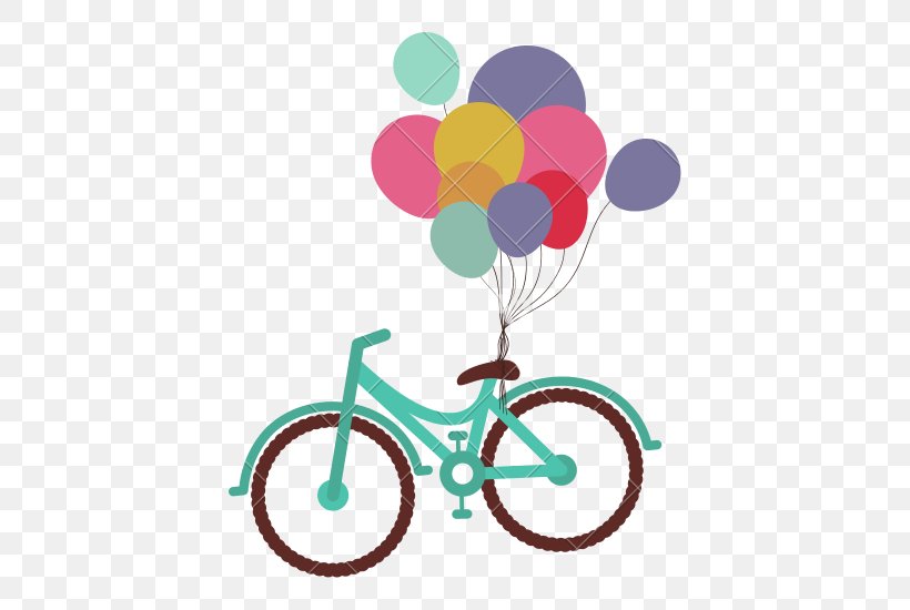 Bicycle Clip Art Greeting & Note Cards Balloon Vector Graphics, PNG, 550x550px, Bicycle, Balloon, Cycling, Depositphotos, Flower Download Free