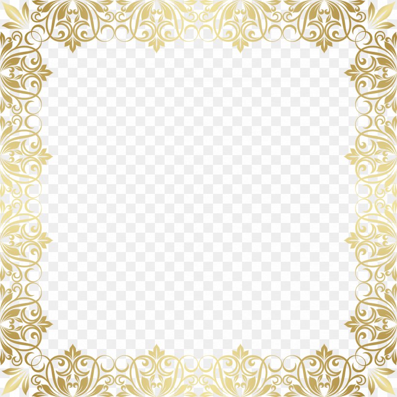 Gold Frame Pattern, PNG, 2444x2444px, Gold, Area, Gold Frame, Ornament, Picture Frame Download Free