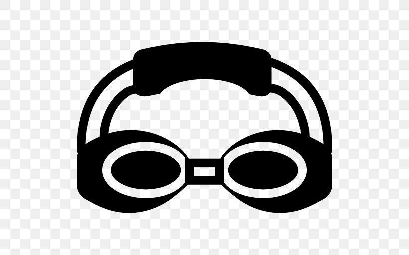 Goggles Swimming Sport, PNG, 512x512px, Goggles, Audio, Audio Equipment, Black, Black And White Download Free