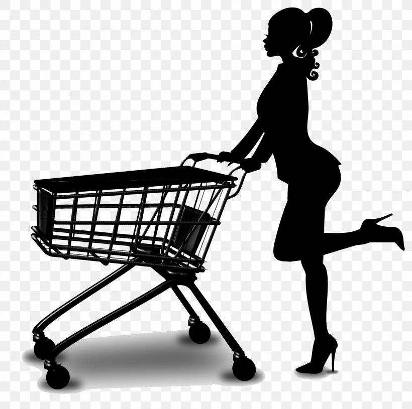 Shopping Cart Stock Photography Online Shopping, PNG, 2100x2088px, Shopping, Black And White, Chair, Computer, Consumer Download Free