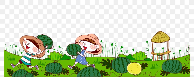 Cartoon Child Illustration, PNG, 787x327px, Watermelon, Cartoon, Child, Cuteness, Flora Download Free