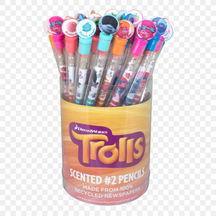 Pencil Trolls School Supplies Eraser, PNG, 2000x2000px, Pencil, Colored Pencil, Company, Dreamworks, Dreamworks Animation Download Free