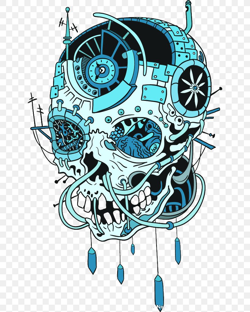 T-shirt Human Skull Calavera, PNG, 638x1024px, Skull, Art, Blue, Bone, Human Skeleton Download Free