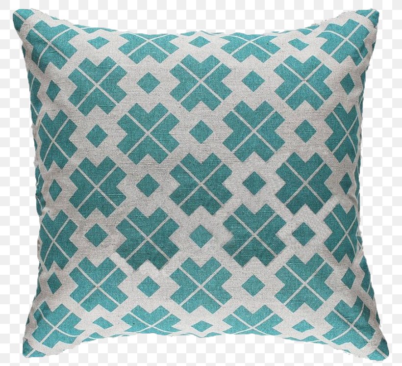 Throw Pillow Cushion Linen Pattern, PNG, 800x746px, Pillow, Aqua, Blanket, Blue, Chair Download Free