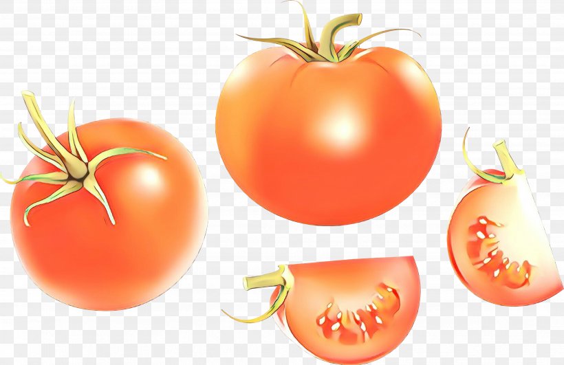 Tomato, PNG, 3528x2285px, Cartoon, Bush Tomato, Food, Fruit, Natural Foods Download Free