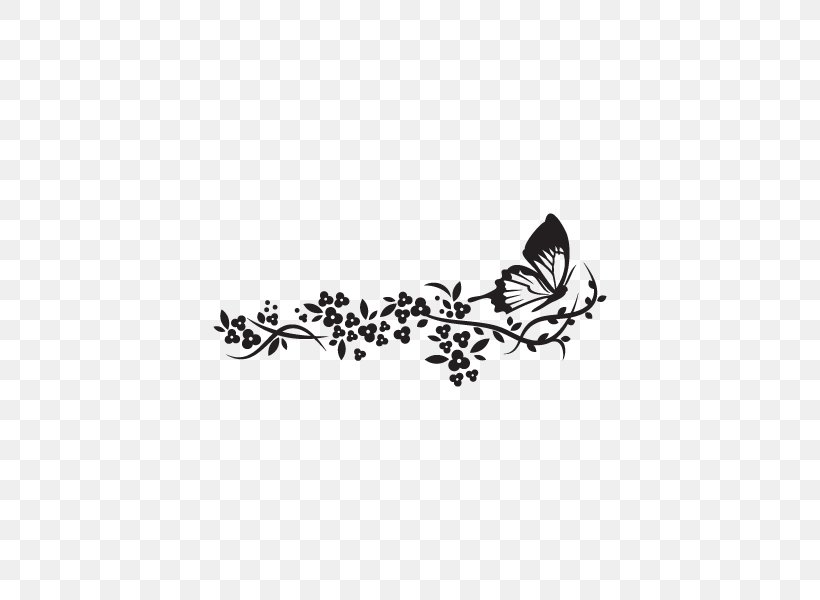 Wall Decal Sticker, PNG, 600x600px, Wall Decal, Art, Black, Black And White, Butterfly Download Free