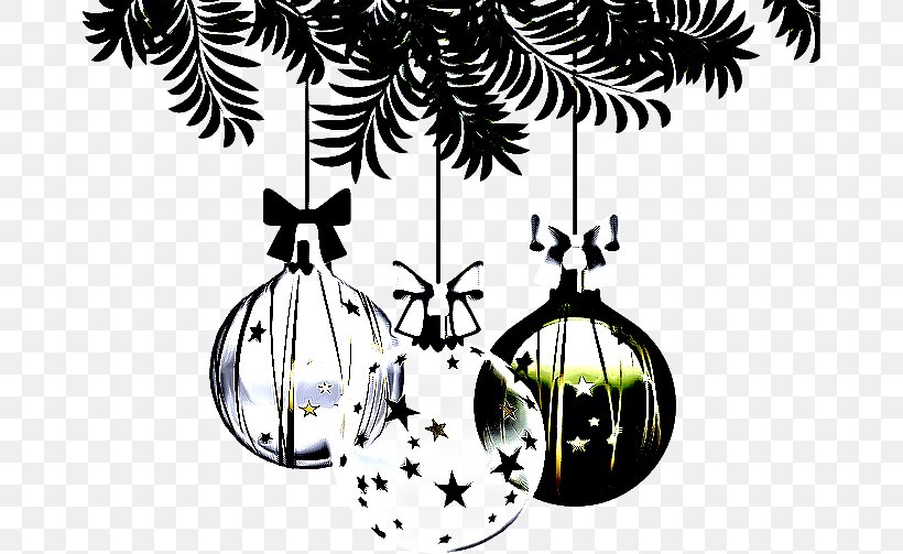Christmas Ornament, PNG, 670x503px, Blackandwhite, Branch, Christmas Ornament, Ornament, Plant Download Free