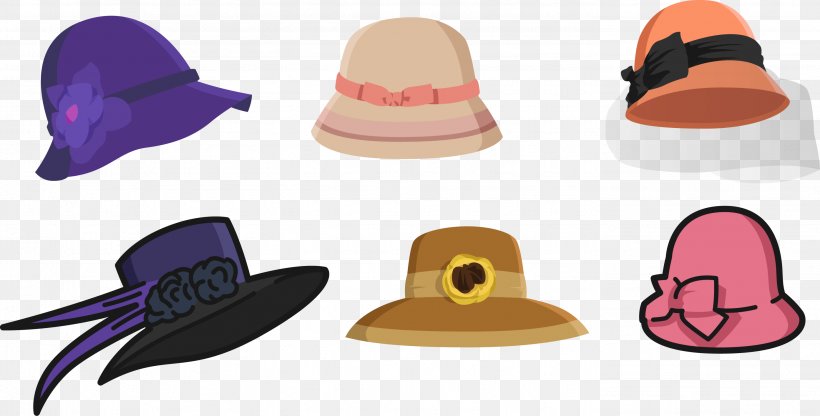Fedora Hat Euclidean Vector Clip Art, PNG, 2786x1414px, Fedora, Cap, Clothing, Costume Hat, Designer Download Free