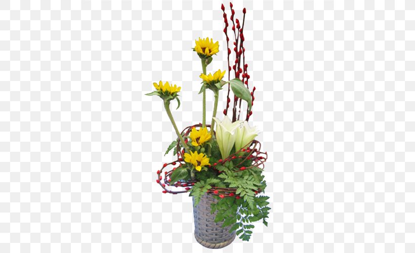 Floral Design Flower Bouquet Common Sunflower, PNG, 500x500px, Floral Design, Artificial Flower, Common Sunflower, Cut Flowers, Flora Download Free