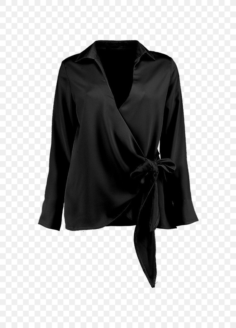 Blouse Clothing Sleeve Cardigan Satin, PNG, 760x1140px, Blouse, Black, Black M, Cardigan, Clothing Download Free