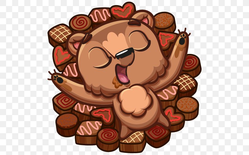 Chocolate Brownie VKontakte Sticker Clip Art Personal Message, PNG, 512x512px, Chocolate Brownie, Bbcode, Cartoon, Chocolate, Chocolate Cake Download Free