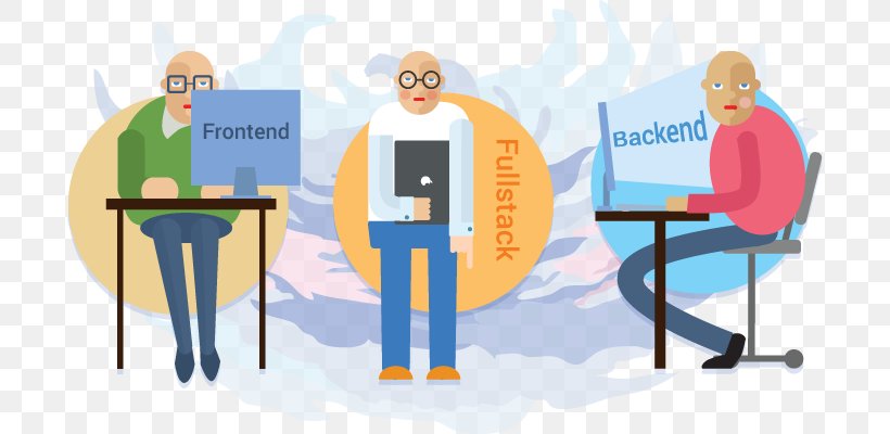 Front And Back Ends Solution Stack Backend Web Developer Front-end Web Development, PNG, 696x400px, Front And Back Ends, Art, Backend, Business, Cartoon Download Free