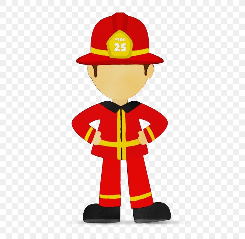 Firefighter, PNG, 800x800px, Watercolor, Cartoon, Fictional Character, Figurine, Firefighter Download Free