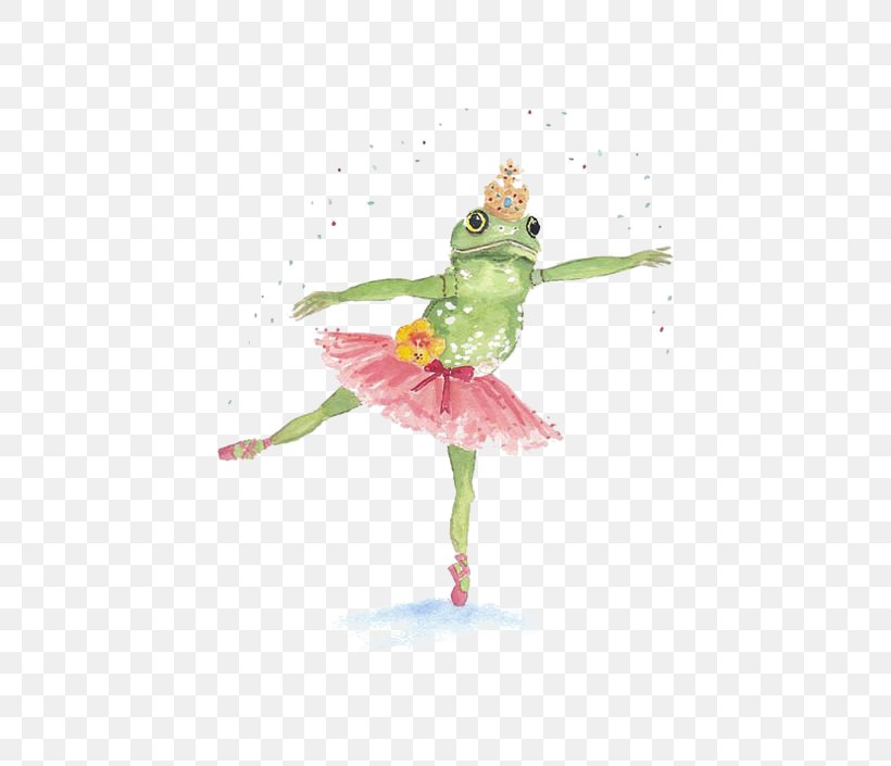 Frog Ballet Dancer, PNG, 564x705px, Watercolor, Cartoon, Flower, Frame, Heart Download Free