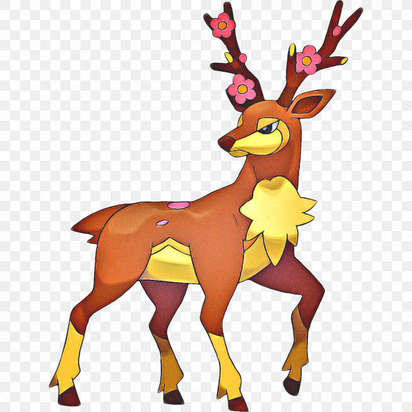 Reindeer Cartoon, PNG, 1200x1200px, Sawsbuck, Animal Figure, Antelope, Bulbapedia, Deer Download Free
