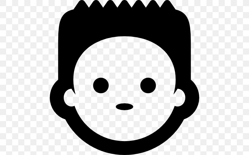 Download Clip Art, PNG, 512x512px, Hair, Black, Black And White, Face, Facial Expression Download Free