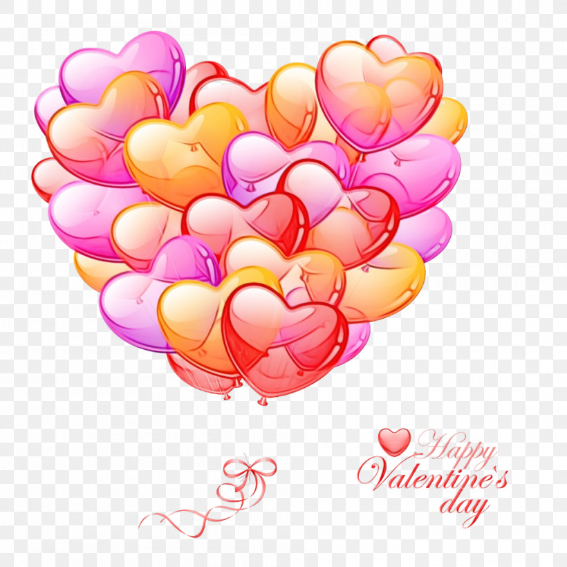 Heart Pink Balloon Petal Love, PNG, 1000x1000px,  Download Free