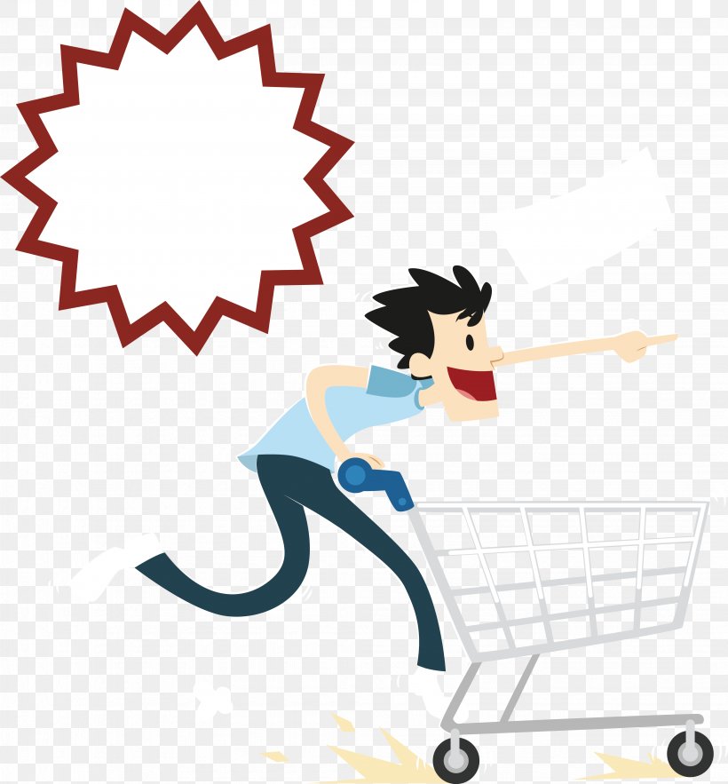 Shopping Cart Rushed To The Mall, PNG, 4109x4426px, Watercolor, Cartoon, Flower, Frame, Heart Download Free