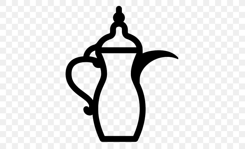 Turkish Coffee Arabic Coffee Coffeemaker Dallah, PNG, 500x500px, Coffee, Arabic Coffee, Artwork, Black And White, Coffee Cup Download Free