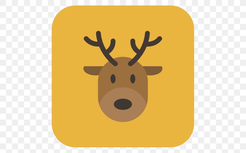 Vertebrate Reindeer Yellow Snout, PNG, 512x512px, Reindeer, Almost Christmas, Antler, Christmas, Christmas Cookie Download Free
