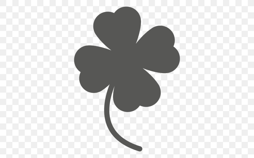Four-leaf Clover Luck Clip Art, PNG, 512x512px, Fourleaf Clover, Black And White, Black Clover, Clover, Flower Download Free
