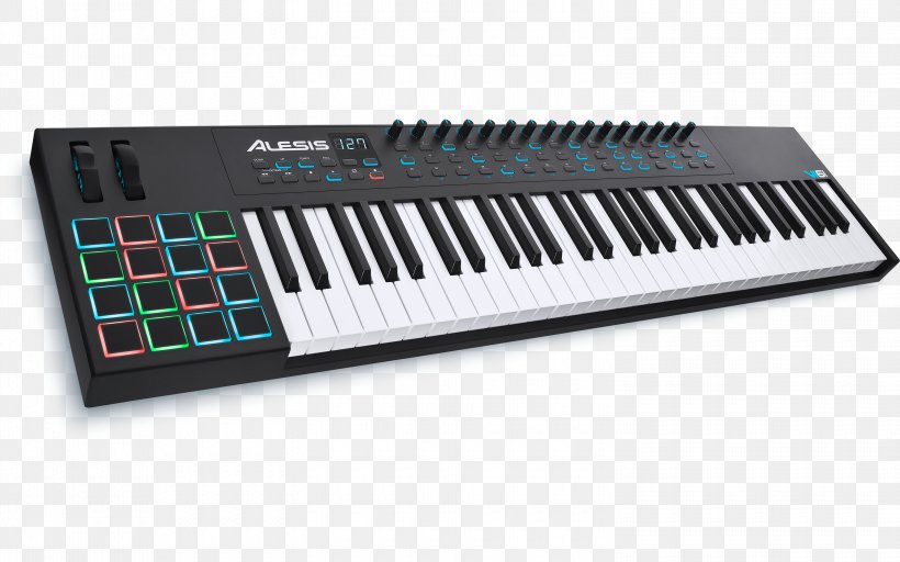 MIDI Controllers MIDI Keyboard Musical Instruments Musical Keyboard, PNG, 3000x1875px, Midi Controllers, Alesis, Analog Synthesizer, Controller, Digital Piano Download Free
