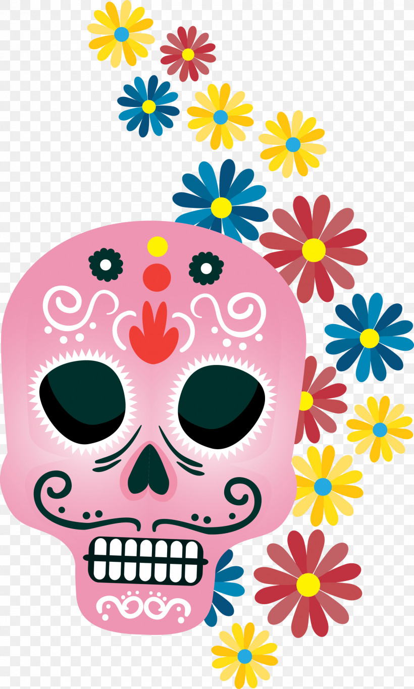 Calavera Calaveras Sugar Skull, PNG, 1801x3000px, Calavera, Calaveras, Cut Flowers, Day Of The Dead, Floral Design Download Free
