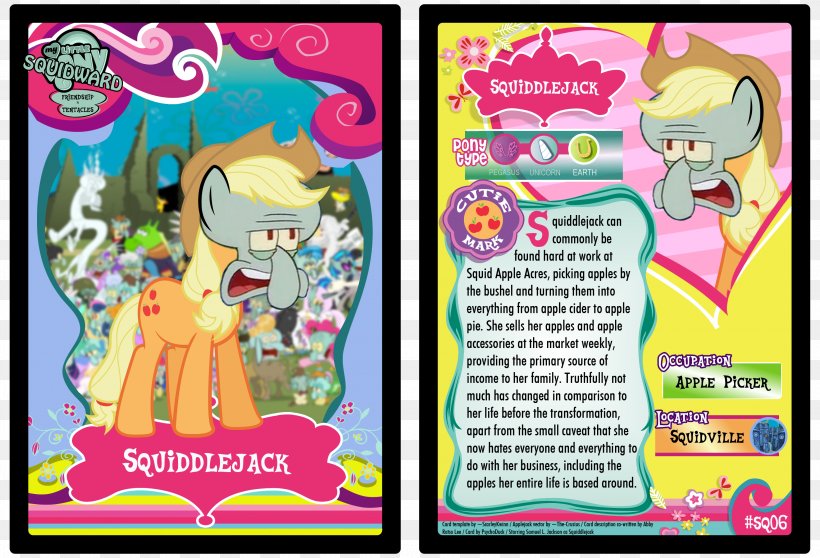 My Little Pony Collectible Card Game Magic: The Gathering Collectable Trading Cards Playing Card Squidward Tentacles, PNG, 3100x2110px, Watercolor, Cartoon, Flower, Frame, Heart Download Free