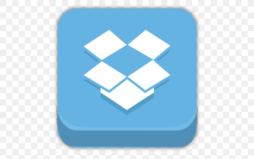 Blue Square Angle Brand, PNG, 512x512px, Dropbox, Azure, Blue, Box, Brand Download Free
