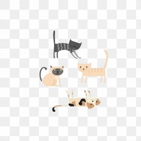 Decorative Cartoon Cat - Cat Kitten Cross-stitch Pattern PNG