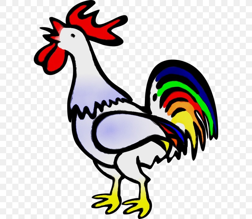 Chicken T-shirt Rooster Sticker Humour, PNG, 600x715px, Watercolor, Cartoon, Chicken, Chicken Coop, Drawing Download Free