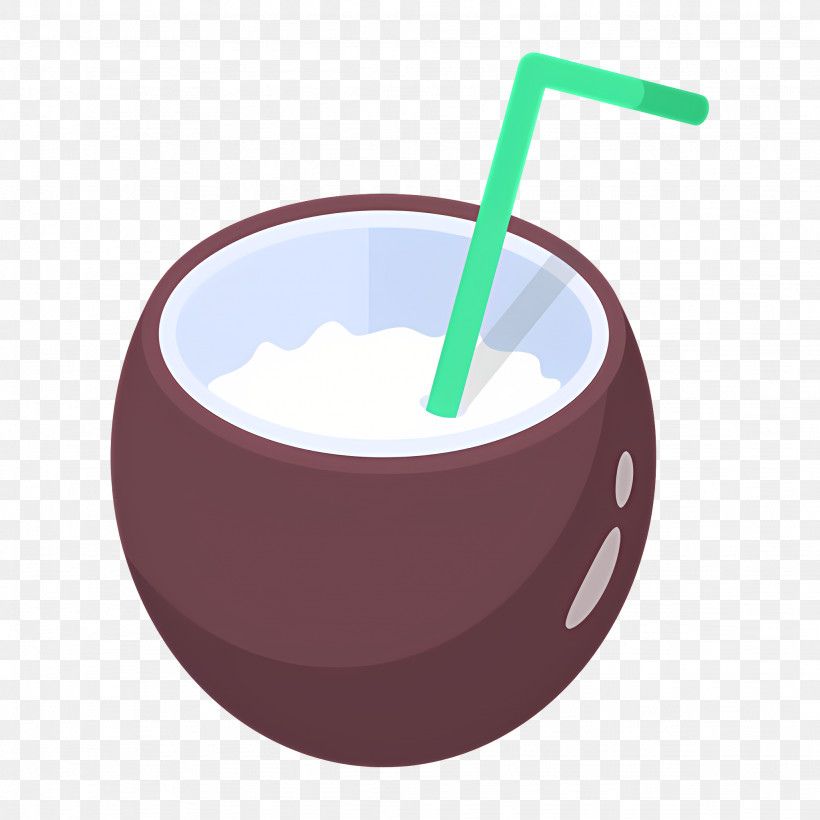 Coconut Drink - Coconut Drink With Straw PNG
