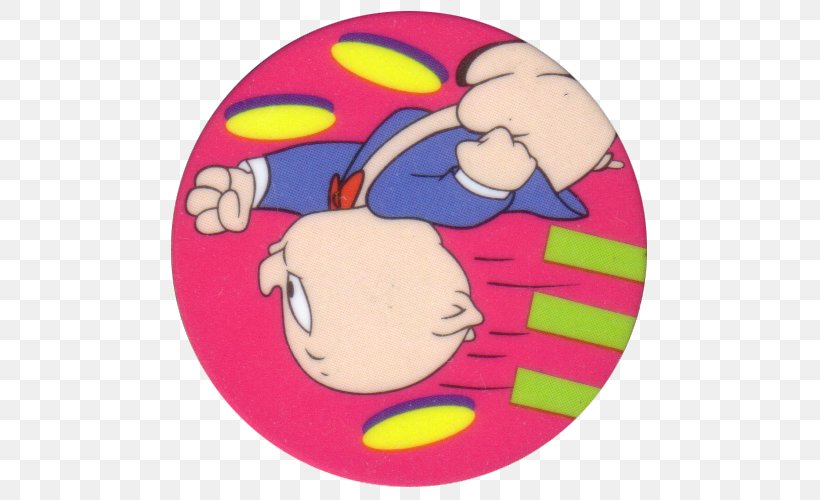 Porky Pig Looney Tunes Milk Caps Tazos Cartoon, PNG, 500x500px, Porky Pig, Animaniacs, Animated Cartoon, Animation, Cartoon Download Free
