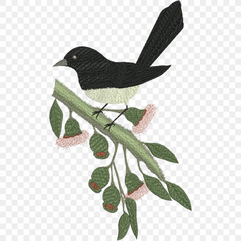 Willie Wagtail Bird Wagtails Beak Machine Embroidery, PNG, 1000x1000px, Willie Wagtail, American Sparrows, Animal, Art, Beak Download Free