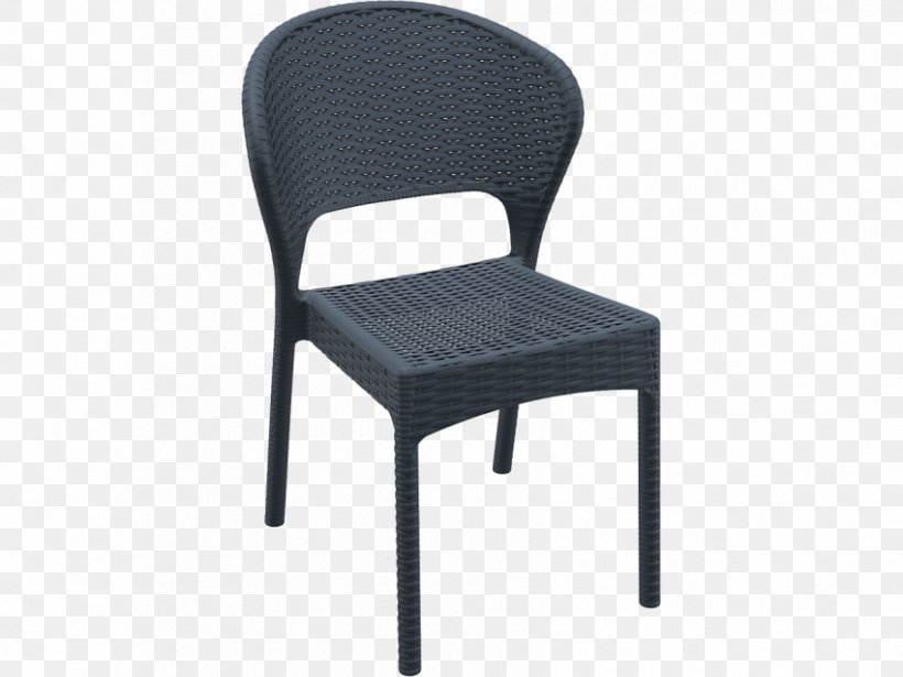 Table Chair Garden Furniture Resin Wicker Seat, PNG, 850x638px, Table, Armrest, Black, Chair, Chaise Longue Download Free