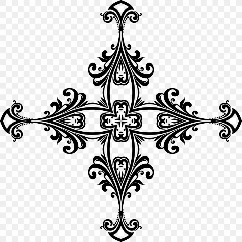 Clip Art, PNG, 2328x2328px, Floral Design, Art, Black And White, Candle Holder, Cross Download Free