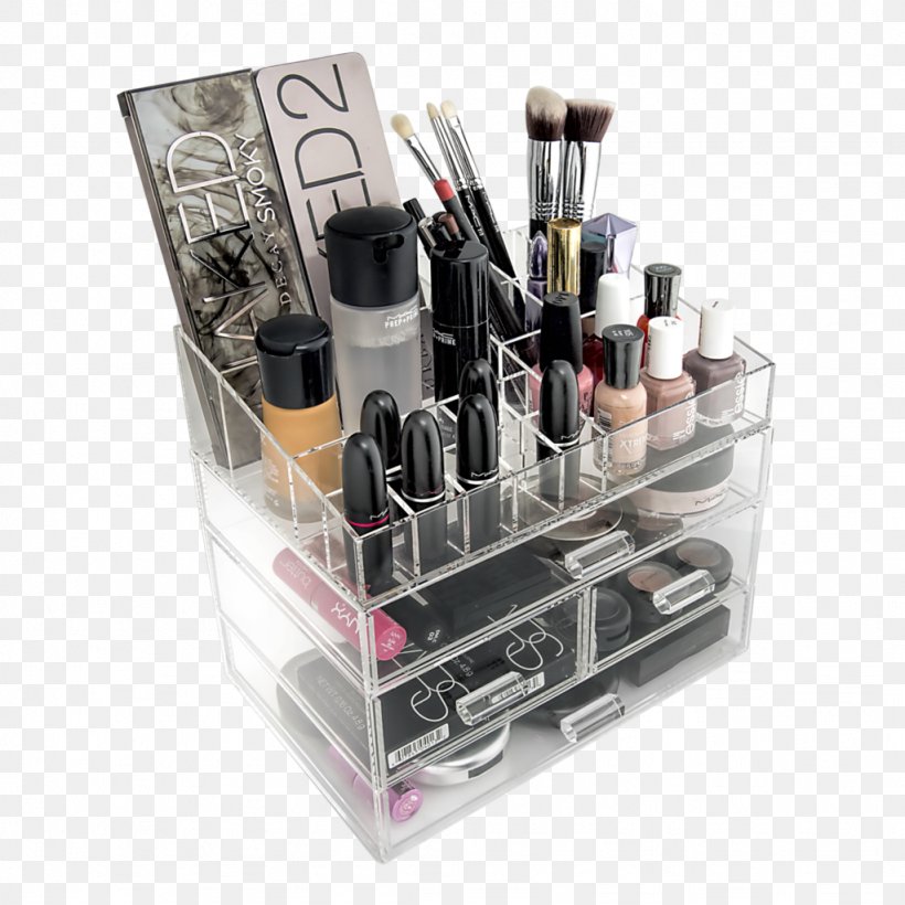 Cosmetics Box Drawer Make-up Organizta Acrylic Makeup & Cosmetic Organizer, PNG, 1024x1024px, Cosmetics, Acrylic Paint, Beauty Parlour, Box, Brush Download Free