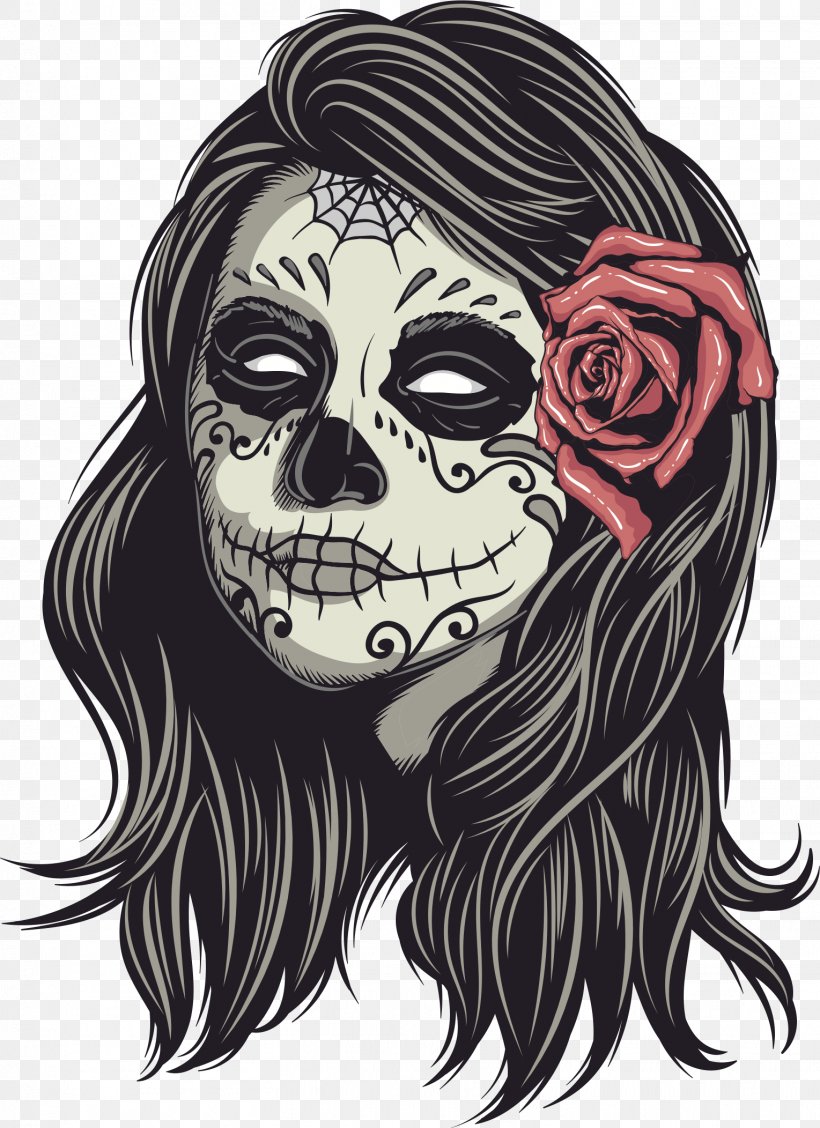 La Calavera Catrina Human Skull Symbolism, PNG, 1529x2104px, Watercolor, Cartoon, Flower, Frame, Heart Download Free