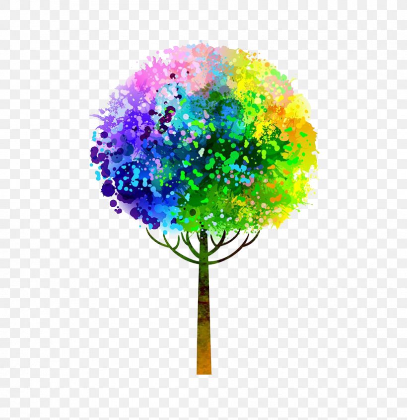Watercolor Painting Tree, PNG, 1005x1036px, Painting, Art, Color, Green, Ink Wash Painting Download Free
